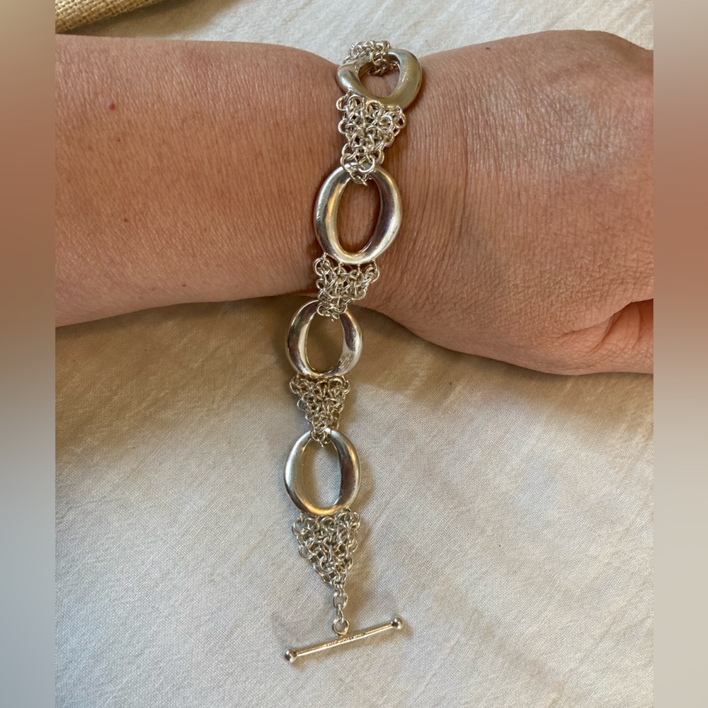 Michael Dawkins 925 44 Grams Sterling Silver Link Chain Bracelet 174$